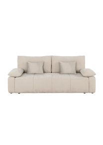 Mid.you , Beige , Textil , F&uuml;llung: Silikon, Schaumstoffflocken,Silikon, Schaumstoffflocken,Silikon, Schaumstoffflocken , 240x93x108 cm , Made in Europe , R&uuml;cken echt, Armteil links, Armteil rechts , Wohnzimmer, Sofas & Couches, Schlafsofas, Schlafsofas