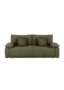 Mid.you , Olivgr&uuml;n , Textil , F&uuml;llung: Silikon, Schaumstoffflocken,Silikon, Schaumstoffflocken,Silikon, Schaumstoffflocken , 240x93x108 cm , Made in Europe , R&uuml;cken echt, Armteil links, Armteil rechts , Wohnzimmer, Sofas & Couches, Schlafsofas, Schlafsofas