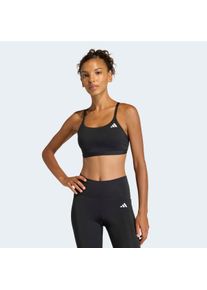 Sport-BH adidas Performance "OPTIME ESSENTIALS LEICHT ST&Uuml;TZENDER WORKOUT BH", Damen, Gr. S, N-Gr, schwarz, Obermaterial: 85% Polyester, 15% Elasthan, BHs Sport-BH