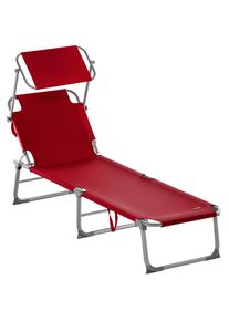 Casaria Lezak Hawaii Czerwony Aluminium 195x60x30cm