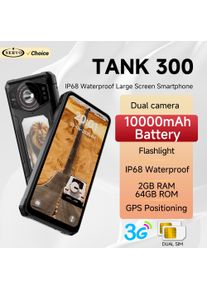 SERVO TANK300 Waterproof Smartphone Android System 3G WCDMA 64GB ROM Play Store GPS Face Unlock OTG 6.79" Dustproof Smart Phones