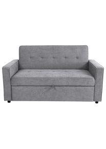 M&Ouml;BELIX M&ouml;belix , Grau , Textil , Uni , F&uuml;llung: Schaumstoffflocken , 162x90x89 cm , Schlafen auf Sitzh&ouml;he, R&uuml;cken echt, Liegefunktion , Wohnzimmer, Sofas & Couches, Sofas, 2er Sofas