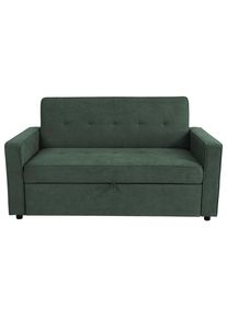 M&Ouml;BELIX M&ouml;belix , Dunkelgr&uuml;n , Textil , Uni , F&uuml;llung: Schaumstoffflocken , 162x90x89 cm , Schlafen auf Sitzh&ouml;he, R&uuml;cken echt, Liegefunktion , Wohnzimmer, Sofas & Couches, Sofas, 2er Sofas