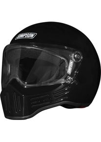 Simpsons Simpson M30 Solid, kask pełnotwarzowy , kolor: czarny , rozmiar: L