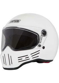 Simpsons Simpson M30 Solid, full face helmet , color: White , size: M