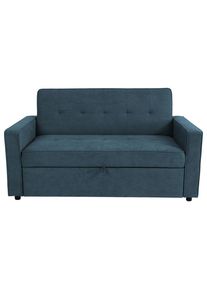 M&Ouml;BELIX M&ouml;belix , Blau , Textil , Uni , F&uuml;llung: Schaumstoffflocken , 162x90x89 cm , Schlafen auf Sitzh&ouml;he, R&uuml;cken echt, Liegefunktion , Wohnzimmer, Sofas & Couches, Sofas, 2er Sofas