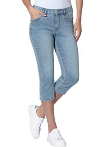 Heine Dames Capri-jeans in 5-pocketsmodel blue-bleached Maat 48