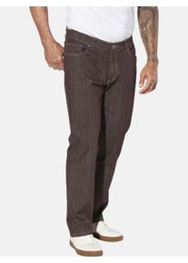 5-Pocket-Jeans Jan Vanderstorm "Tiefbundjeans HALGAARD", Herren, Gr. 62, N-Gr, rot (dunkelrot), Obermaterial: 70% Baumwolle CO. 27% Polyester COOLMAX PES(Coolmax). 3% Elasthan EL., Jeans 5-Pocket-Jeans