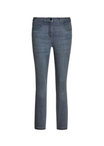 7/8-Hose GOLDNER "Verk&uuml;rzte Jeanshose ANNA", Damen, Gr. 50, N-Gr, grau (hellgrau), Obermaterial: 97% Baumwolle CO. 3% Elasthan EL., normal, Hosen 7/8-Hose, Ohne