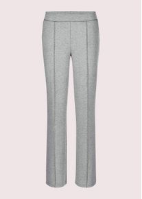 Madeleine Mode Jerseyhose MADELEINE "Jerseyhose Weite Schlupfhose mit Biesen", Damen, Gr. 36, N-Gr, grau (graphit, melange), Obermaterial: 77% Polyester PES. 15% Viskose CV. 8% Elasthan EL., Modern, Hosen Jerseyhose, Jersey-Schlupfhose mit Biese