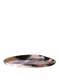 Schale Fink "ESPRESSO", braun, wei&szlig;, B:36,5cm H:2,5cm L:33cm, Sch&uuml;sseln, Schale