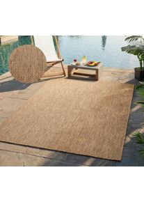 Teppich Bruno Banani "Venezia", braun, B:60cm H:4mm L:100cm, Kunstfaser, Teppiche, Teppich, In- und Outdoor geeignet, Sisal-Optik, Wetterfest & UV-best&auml;ndig