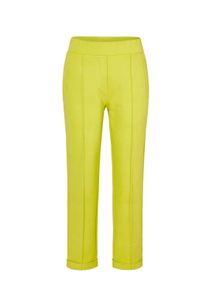 Stoffhose GOLDNER "Hose mit 7/8-L&auml;nge", Damen, Gr. 38, N-Gr, gr&uuml;n (hellgr&uuml;n), Obermaterial: 67% Viskose CV. 27% Polyamid PA. 6% Elasthan EL., gerade, Hosen Stoffhose, Saumaufschlag