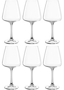 Weinglas Leonardo "Wei&szlig;weinglas PALADINO, 540 ml, 6er-Set", transparent, H:22cm &Oslash;:9,8cm, Kristallglas, Trinkgef&auml;&szlig;e, Weinglas, Kelchglas, sp&uuml;lmaschinengeeignet