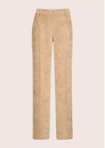 Madeleine Mode Cordhose MADELEINE "Cordhose Weite Cordhose mit B&uuml;gelfalten", Damen, Gr. 46, N + K Gr, beige (caramel), Obermaterial: 82% Polyester PES. 15% Polyamid PA. 3% Elasthan EL., Modern, Hosen Cordhose, Weite Cordhose mit B&uuml;gelfalte