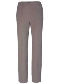 2-in-1-Hose GOLDNER "B&uuml;gelfaltenhose mit Melange-Effekt", Damen, Gr. 40, N-Gr, beige (taupe), Obermaterial: 63% Polyester PES. 32% Viskose CV. 5% Elasthan EL., Hosen 2-in-1-Hose, Softer Griff & sch&ouml;ner, flie&szlig;ender Fall