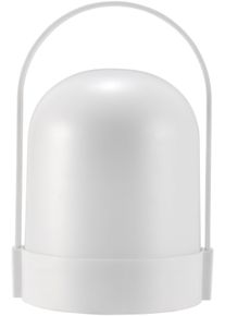 LED Laterne PAULEEN "Golden Feather", wei&szlig;, B:14,5cm H:21cm T:13cm, Leuchten, LED Laterne