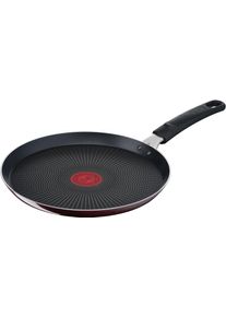 Cr&ecirc;pepfanne Tefal "Resist Intense", rot (bordeaux), B:25,8cm H:1,8cm L:43,4cm &Oslash;:25cm, Pfannen, Cr&ecirc;pepfanne, Emaille, Antihaft, Thermo-Signal, alle Herdarten au&szlig;er Induktion