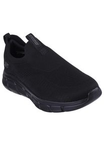 Slip-On Sneaker Skechers "BOBS B FLEX-", Herren, Gr. 40, schwarz, Textil, unifarben, Schuhe Slip-On Sneaker, Slipper, Freizeitschuh, Halbschuh mit d&auml;mpfendem Memory Foam