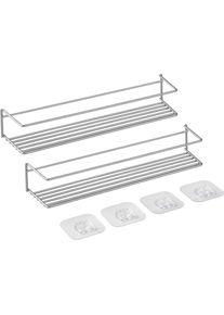 Gew&uuml;rzregal Metaltex "Paprika-1", silber (silbermetallic), B:32cm H:5cm T:8cm, Metall, Regale, Gew&uuml;rzregal, Metaltex-Polytherm Beschichtung