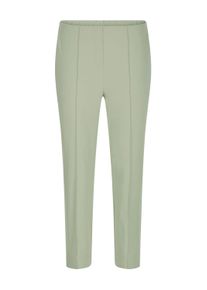 Stretch-Hose GOLDNER "Kurzgr&ouml;&szlig;e Elegante 7/8-Hose mit Biesen", Damen, Gr. 25, K-Gr, gr&uuml;n (graugr&uuml;n), Obermaterial: 67% Baumwolle CO. 28% Polyamid PA. 5% Elasthan EL., schmal, Hosen Stretch-Hose, kleiner Schlitz am Beinabschlu&szlig;