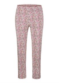 Schlupfhose GOLDNER "Elastische Druckhose LOUISA bunt", Damen, Gr. 48, N-Gr, bunt (bunt, gemustert), Obermaterial: 65% Baumwolle CO. 31% Polyamid PA. 4% Elasthan EL., Hosen Schlupfhose, Aufschlag am Beinabschluss