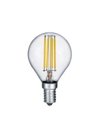Trio LEUCHTEN LED-Filament "Leuchtmittel Set E14", Energieeffizienz: F, transparent (transparent klar), L:7,8cm &Oslash;:4,5cm, Leuchtmittel, 3er Set Filament Leuchtmittel E14 Fassung, Gl&uuml;hbirne E14 LED warmwei&szlig;, LED-Filament
