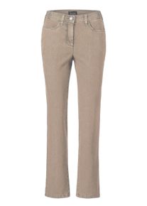 Regular-fit-Jeans GOLDNER "Denimhose mit Stretchkomfort", Damen, Gr. 48, N-Gr, beige, Obermaterial: 78% Baumwolle CO. 20% Polyester PES. 2% Elasthan EL., normal, Jeans Regular-fit-Jeans, Ohne