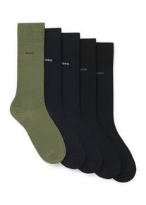 Basicsocken BOSS, Damen, Gr. 43-46, open miscellaneous 977, Baumwollmischung, gemustert, elastisch, Socken Basicsocken, aus Baumwoll-Mix im F&uuml;nferpack
