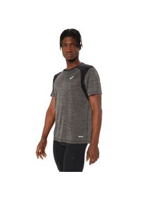 Laufshirt asics "ROAD SS TOP", Herren, Gr. XS, schwarz (performance schwarz), Obermaterial: 100% Polyester, meliert, Rundhals, Shirts Laufshirt