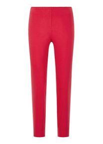 Stoffhose GOLDNER "Elegante 7/8-Hose mit Schlupfbund", Damen, Gr. 38, N-Gr, rot, Obermaterial: 67% Baumwolle CO. 28% Polyamid PA. 5% Elasthan EL., schmal, Hosen Stoffhose, figurschmeichelde Schnittf&uuml;hrung