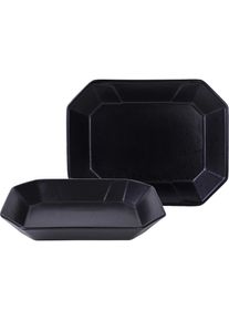 Servierschale Creatable "Box", schwarz, B:17cm T:22cm, Steinzeug, Sch&uuml;sseln, Servierschale, Snackschale, Topaktueller &bdquo;Streat Food&ldquo; Trend