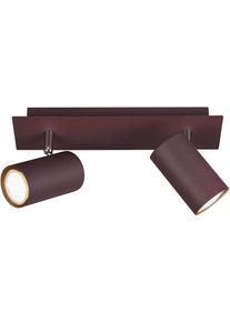 Trio LEUCHTEN Deckenleuchte "Marley", braun (rostbraun), 2, H: 15cm, Leuchten, Deckenlampe, Deckenleuchte