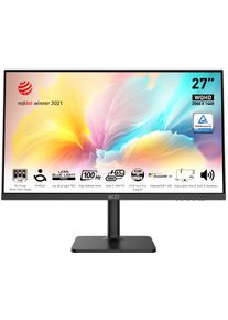 MSI LED-Monitor "Modern MD272QXP", Energieeffizienz: E, schwarz, B:61,35cm H:36,25cm T:5cm, Monitore, h&ouml;henverstellbar, 3 Jahre Herstellergarantie, USB-C, LED-Monitor