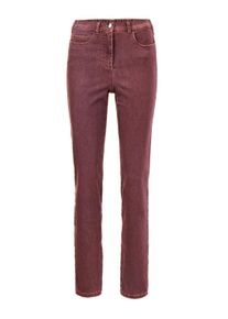 Regular-fit-Jeans GOLDNER "Damen Jeans Slim Fit LOUISA mit Stretch-Anteil", Damen, Gr. 50, N-Gr, braun (rostbraun), Obermaterial: 70% Baumwolle CO. 27% Polyester PES. 3% Elasthan EL., normal, Jeans Regular-fit-Jeans, Ohne