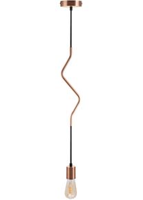 Paco Home Pendelleuchte "SNAKE", braun (kupferfarben), 1, &Oslash; 4,5cm H: 6,5cm, Leuchten, Pendelleuchte