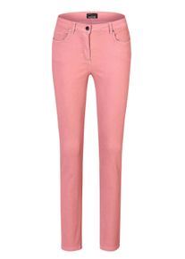 Regular-fit-Jeans GOLDNER "Kurzgr&ouml;&szlig;e Lange Freizeithose BELLA mit Formbund", Damen, Gr. 25, K-Gr, rosa (lachsrosa), Obermaterial: 65% Baumwolle CO. 31% Polyester PES. 4% Elasthan EL., normal, Jeans Regular-fit-Jeans, Ohne