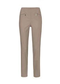 2-in-1-Hose GOLDNER "Kurzgr&ouml;&szlig;e Schlupfhose LOUISA mit Steppn&auml;hten", Damen, Gr. 27, K-Gr, beige (taupe), Obermaterial: 67% Baumwolle CO. 28% Polyamid PA. 5% Elasthan EL., Hosen 2-in-1-Hose, Ohne