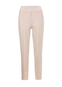 Schlupfhose GOLDNER "Kurzgr&ouml;&szlig;e Elegante 7/8-Schlupfhose SARA", Damen, Gr. 25, K-Gr, gr&uuml;n (kiesel), Obermaterial: 50% Polyamid PA. 45% Viskose CV. 5% Elasthan EL., Hosen Schlupfhose, Ohne