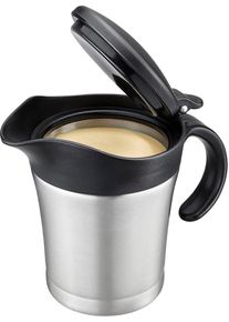 Thermosch&uuml;ssel Gefu "TREAT", silber, B:11,5cm H:14cm T:17,5cm, Edelstahl, Sch&uuml;sseln, Thermosch&uuml;ssel, mit Klappverschluss, 0,5 Liter