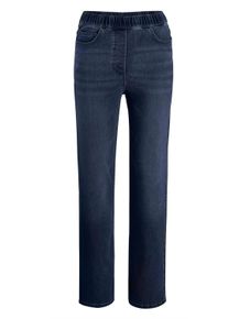 Stretch-Jeans GOLDNER "Kurzgr&ouml;&szlig;e Bequeme Jeanshose VERA", Damen, Gr. 23, K-Gr, blau (marine), Obermaterial: 83% Baumwolle CO. 15% Polyester PES. 2% Elasthan EL., Basic, weit, Jeans Stretch-Jeans, runde Eingriffstaschen