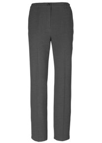 2-in-1-Hose GOLDNER "Kurzgr&ouml;&szlig;e B&uuml;gelfaltenhose mit Melange-Effekt", Damen, Gr. 19, K-Gr, grau, Obermaterial: 63% Polyester PES. 32% Viskose CV. 5% Elasthan EL., Hosen 2-in-1-Hose, Softer Griff & sch&ouml;ner, flie&szlig;ender Fall
