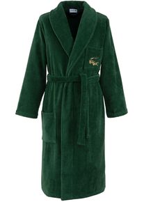 Bademantel Lacoste "LRENE" Gr. S, vert, S, Baumwolle, Hausm&auml;ntel, Bademantel, mit Logostickerei Lacoste Krokodil