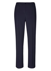 Schlupfhose GOLDNER "W&auml;rmende Jerseyhose mit Schlupfbund", Damen, Gr. 44, N-Gr, blau (marine), Obermaterial: 70% Baumwolle CO. 30% Polyester PES., normal, Hosen Schlupfhose, Abgesteppte Biesen f&uuml;r eine gepflegte Optik
