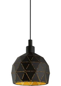 Eglo H&auml;ngeleuchte "ROCCAFORTE", gold (schwarz, goldfarben), 1, &Oslash; 17cm, 1 Stk., Leuchten, H&auml;ngeleuchte, Esszimmer, H110 x &Oslash;17 cm, 1X40W exkl., H&auml;ngeleuchte