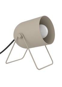 Eglo Tischleuchte "TILSTON Tischlampe - Stahl - E14 - 1X8W - IP20", sandfarben, 1, H: 14,5cm, 1 Stk., Leuchten, Nachttischlampe, Leselampe, Wohnzimmerlampe, L12,5 x B10,8 x H14,5 cm, Tischleuchte