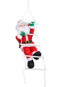 LED Dekofigur Bonetti "Weihnachtsmann kletternd mit Leiter", bunt, H:110cm, Leuchten, LED Dekofigur, mit 30 bunten LEDs, Weihnachtsdeko aussen