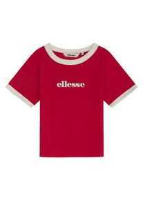 T-Shirt Ellesse "CARPANO T SHIRT", M&auml;dchen, Gr. 152/158 (12/13), rot, off whit, Obermaterial: 95% Baumwolle, 5% Elasthan, normal, Rundhals, Shirts T-Shirt, f&uuml;r Kinder, sportlicher Stil, f&uuml;r Sportmode