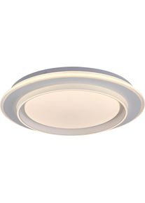 JUST LIGHT LED Deckenleuchte "LAGO", wei&szlig;, 1, &Oslash; 40cm H: 6cm, 1 Stk., Leuchten, CCT-Farbtemperatursteuerung, Infrarot-FB, Stufenlos dimmbar, Memory, LED Deckenleuchte