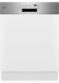 AEG teilintegrierbarer Geschirrsp&uuml;ler "GT7200A1SCM", Energieeffizienz: A, silberfarben, B:59,6cm H:81,5cm T:57cm, Geschirrsp&uuml;ler, Wassersparende Sp&uuml;lmaschine: 8,4l im Eco-Programm-effiziente Reinigung, teilintegrierbarer Geschirrsp&uuml;ler